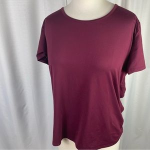 Champion Maroon  Draped Back Workout shirt L